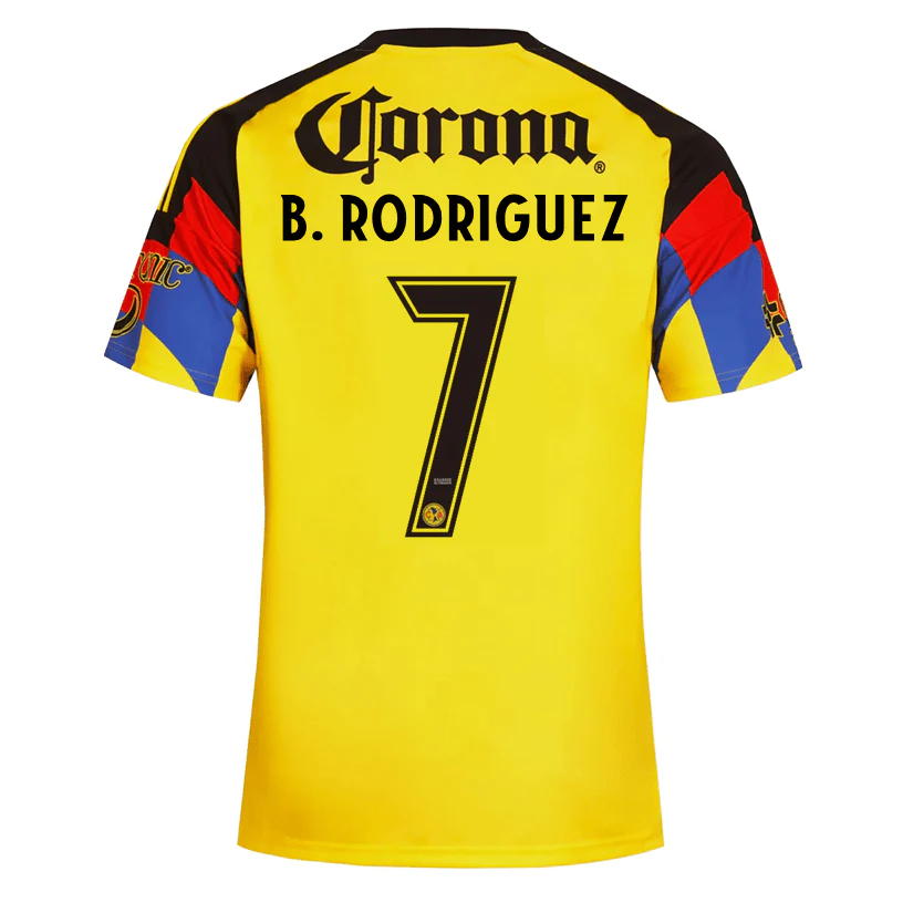 adidas Men's B. Rodriguez Club America Home Jersey 25/26 (Yellow)