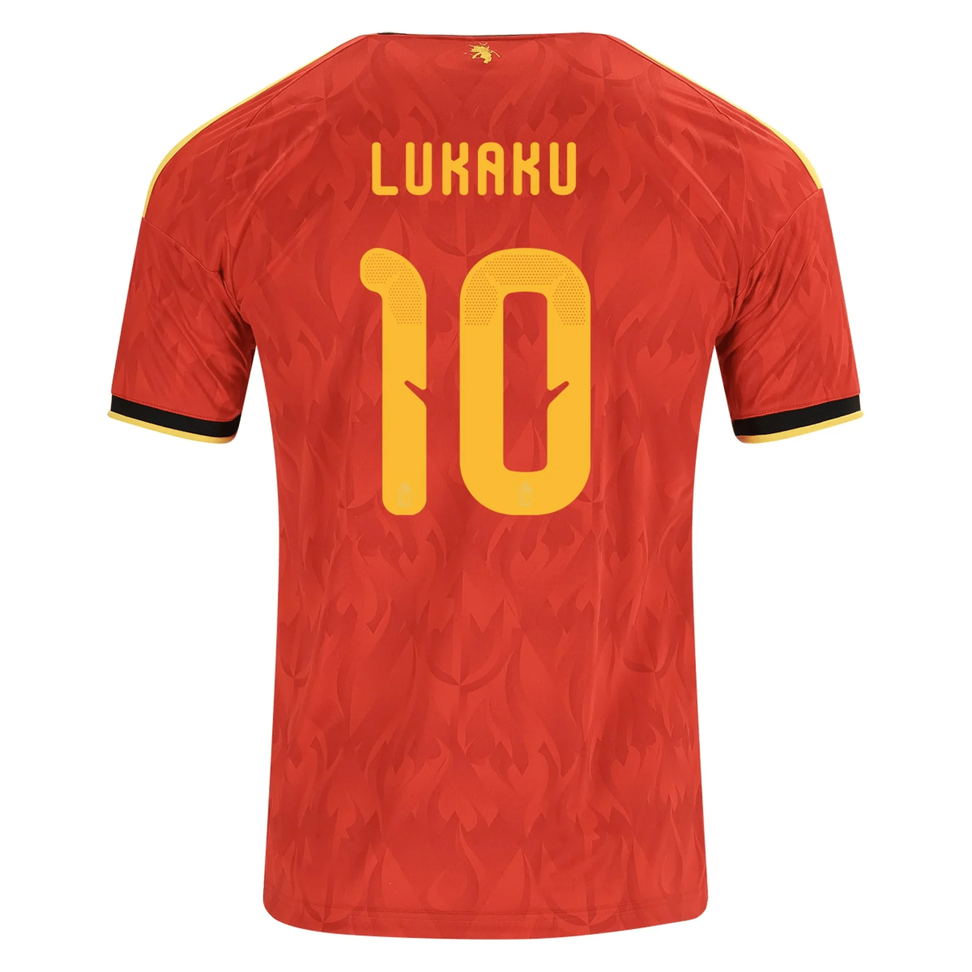 adidas Men's Belgium Romelu Lukaku Home Jersey 2026 (Red/Bold Gold)