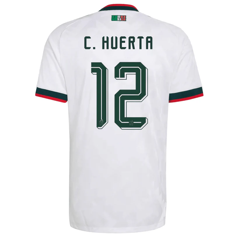 adidas Men's Mexico C. Huerta Authentic Match Away Jersey 2026 (White)