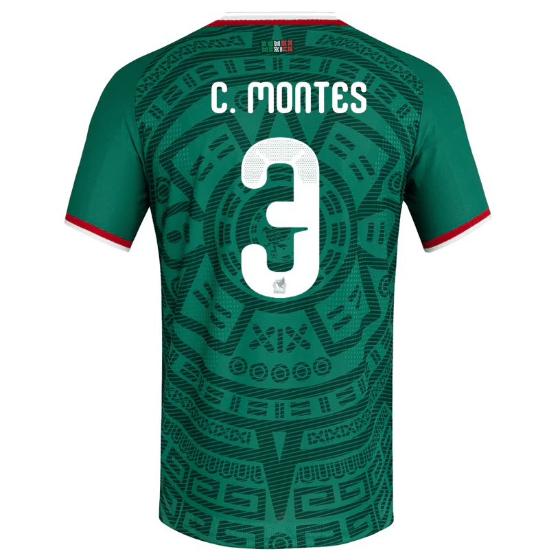 adidas Men's C. Montes Mexico Authentic Home 2026 World Cup Jersey (Bold Green)
