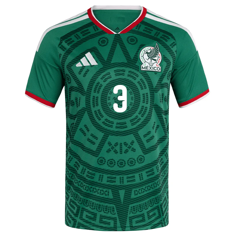 adidas Men's C. Montes Mexico Authentic Home 2026 World Cup Jersey (Bold Green) - Image 2