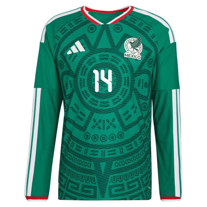 adidas Men's Chicharito Mexico Long-Sleeve Authentic Home Jersey 2026 (Bold Green) - Image 2
