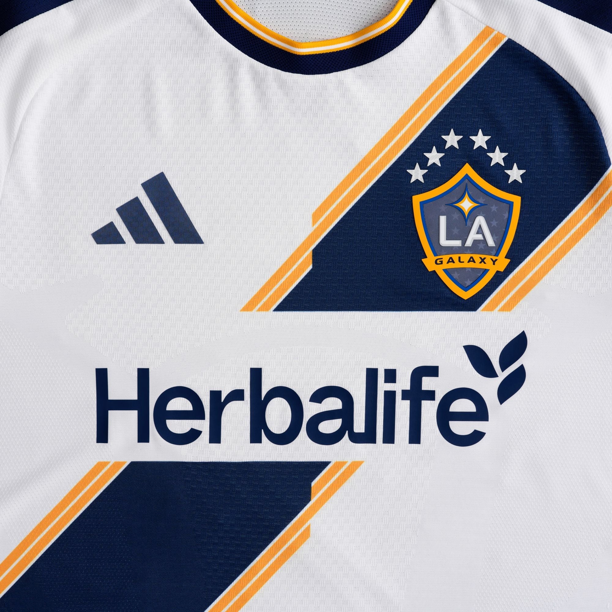 adidas Men's Aude LA Galaxy Authentic Match Home Jersey 26/27 (White) - Image 3