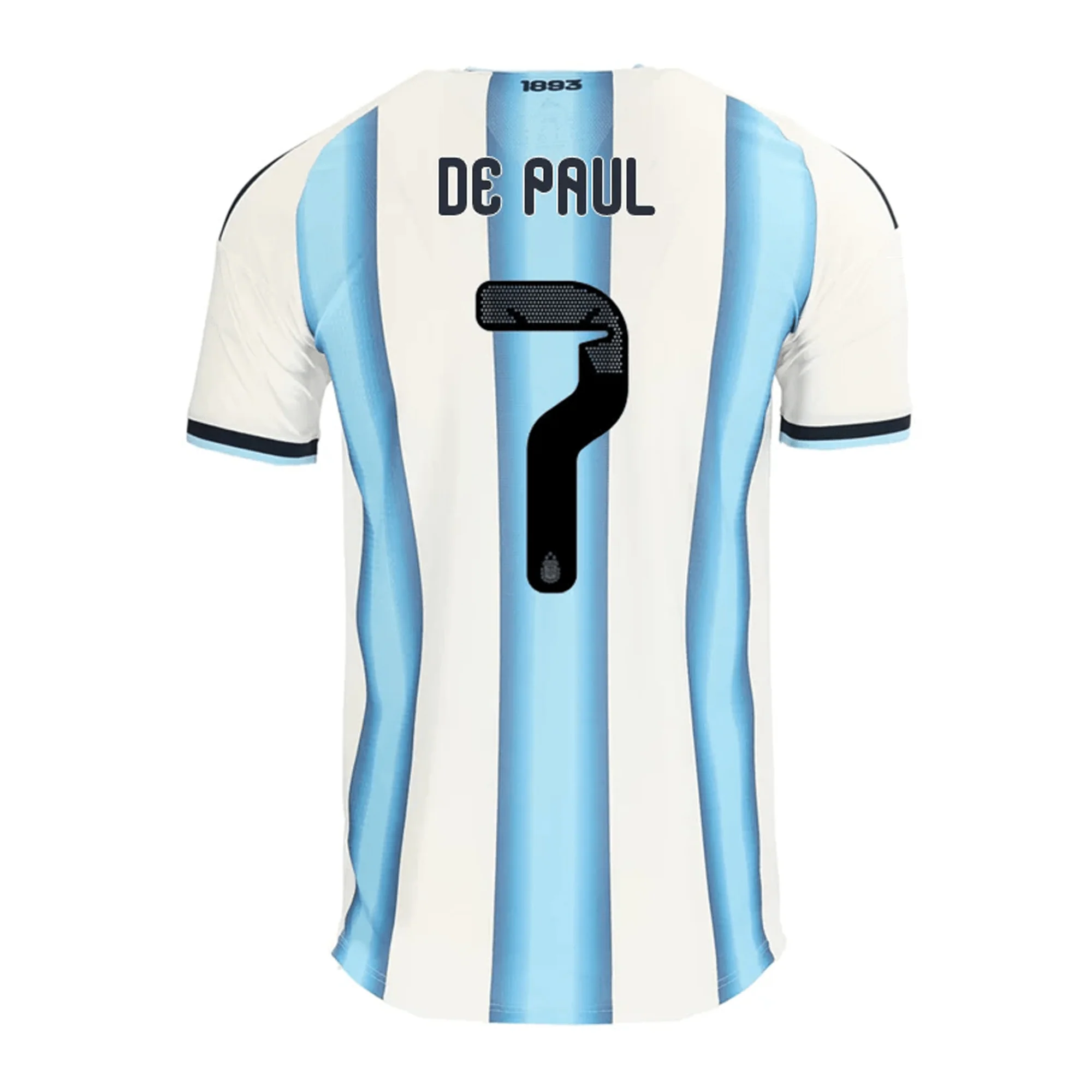 adidas Men's De Paul Argentina Match Authentic Player 2026 Home Jersey (White/Icy Blue)