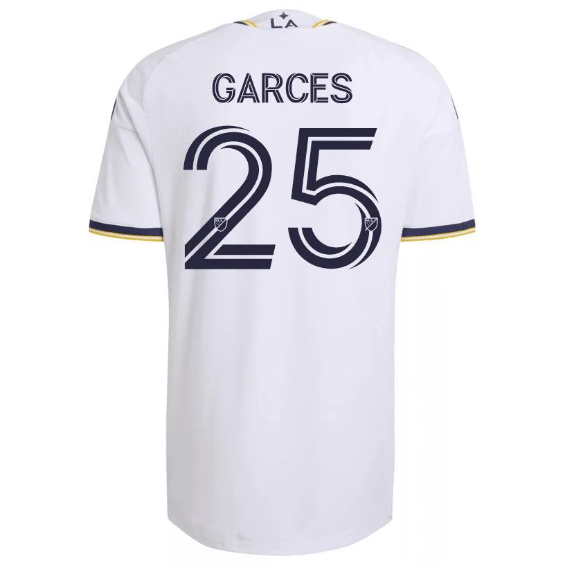 adidas Men's Garces LA Galaxy Authentic Match Home Jersey 26/27 (White)