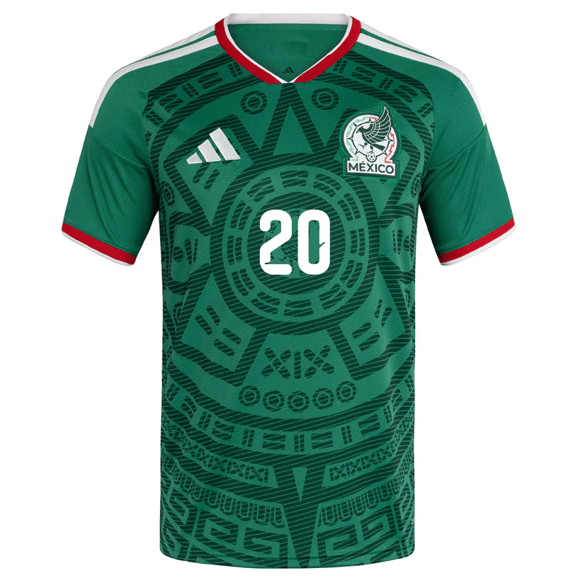 adidas Men's H. Martin Mexico Authentic Home 2026 World Cup Jersey (Bold Green) - Image 2