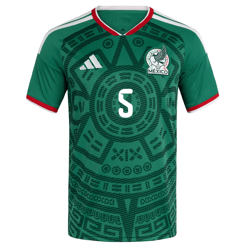 adidas Men's J. Vasquez Mexico Authentic Home 2026 World Cup Jersey (Bold Green) - Image 2
