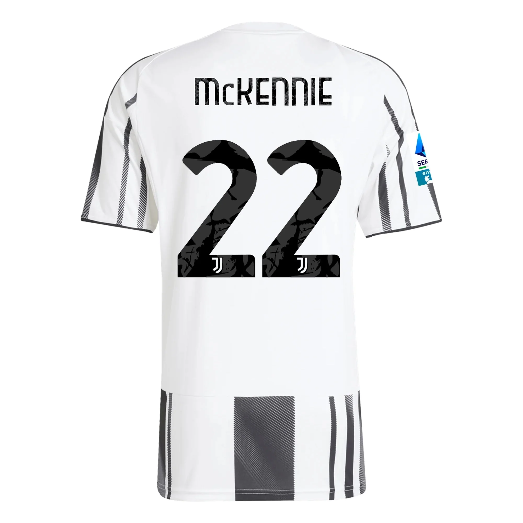 adidas Men's Juventus Kalulu Home Jersey w/ Serie A Patch 25/26 (White/Black/Pink) - Image 2