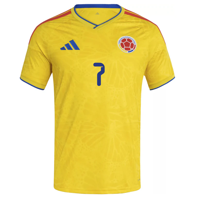adidas Men's L. Diaz Colombia 2026 Home Jersey (Impact Yellow) - Image 2
