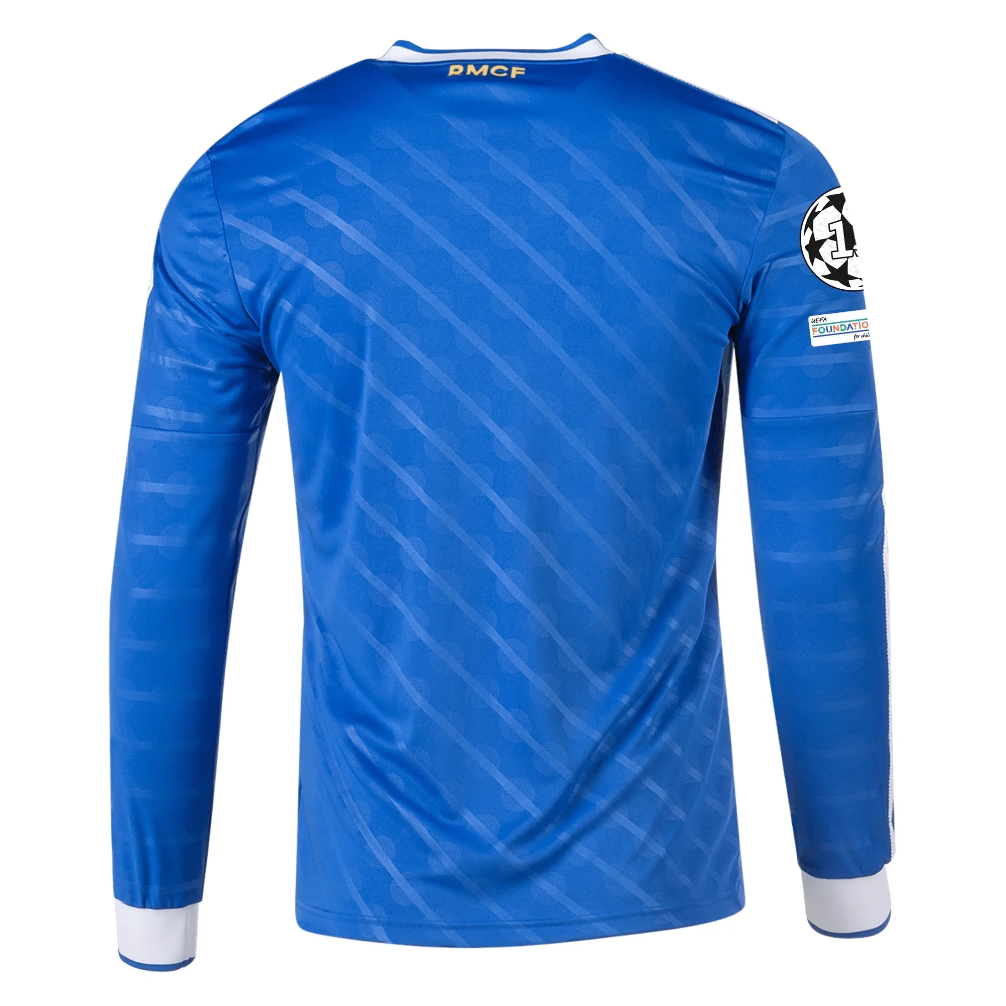adidas Men's Real Madrid Long Sleeve Third Jersey w/ Champions League Patches 25/26 (Blue/White) - Image 2
