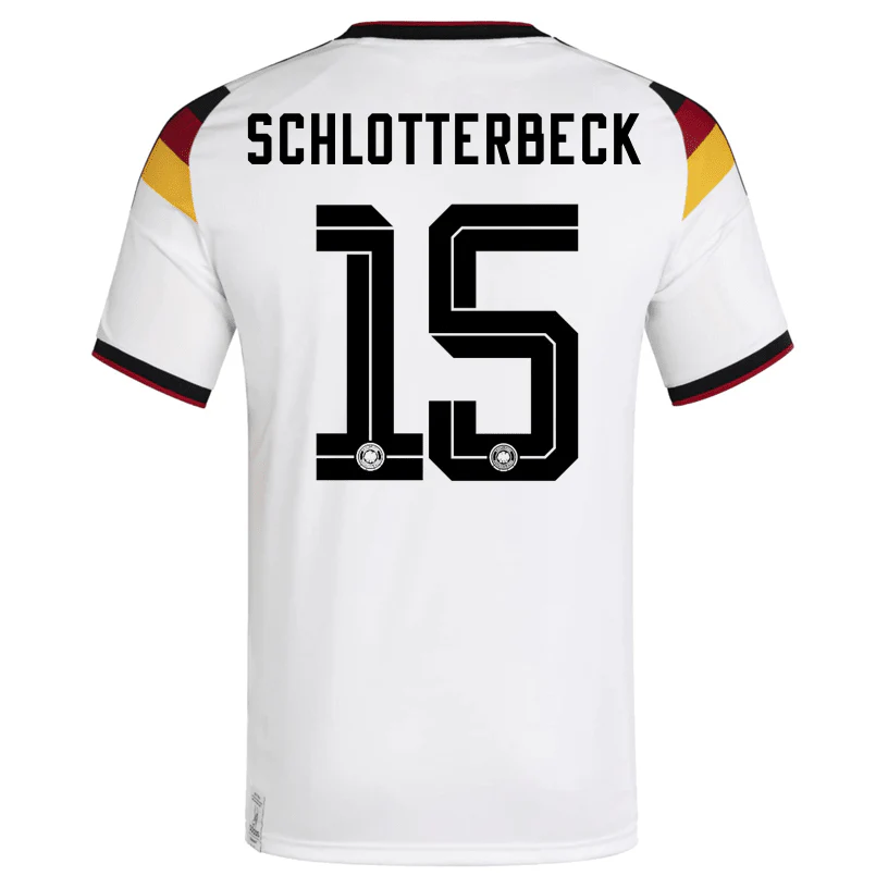 adidas Men's Schlotterbeck Germany Home World Cup Jersey 2026 (White/Black)