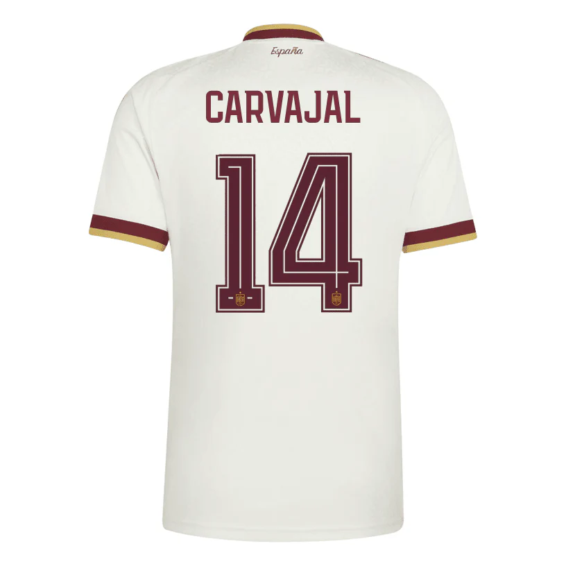 adidas Men's Spain Carvajal Away Stadium Jersey 2026 (White)