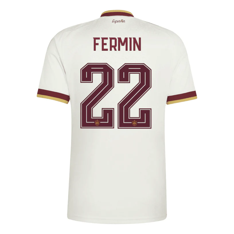 adidas Men's Spain Fermin Away Stadium Jersey 2026 (White)