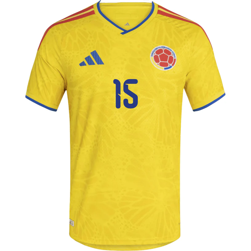adidas Men's Uribe Colombia 2026 Authentic Home Jersey (Impact Yellow) - Image 2