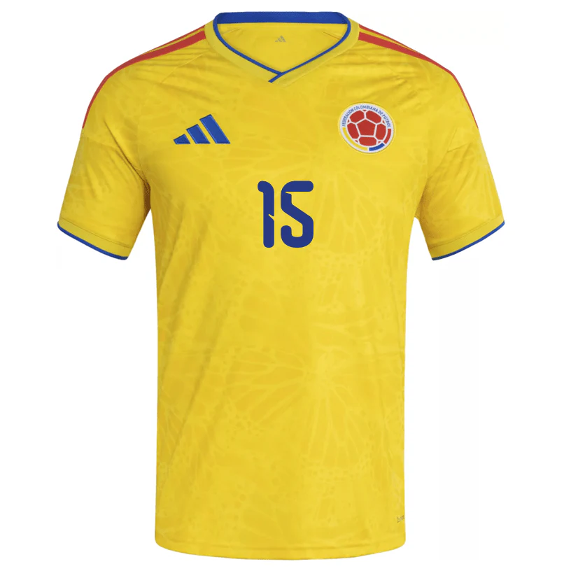 adidas Men's Uribe Colombia 2026 Home Jersey (Impact Yellow) - Image 2