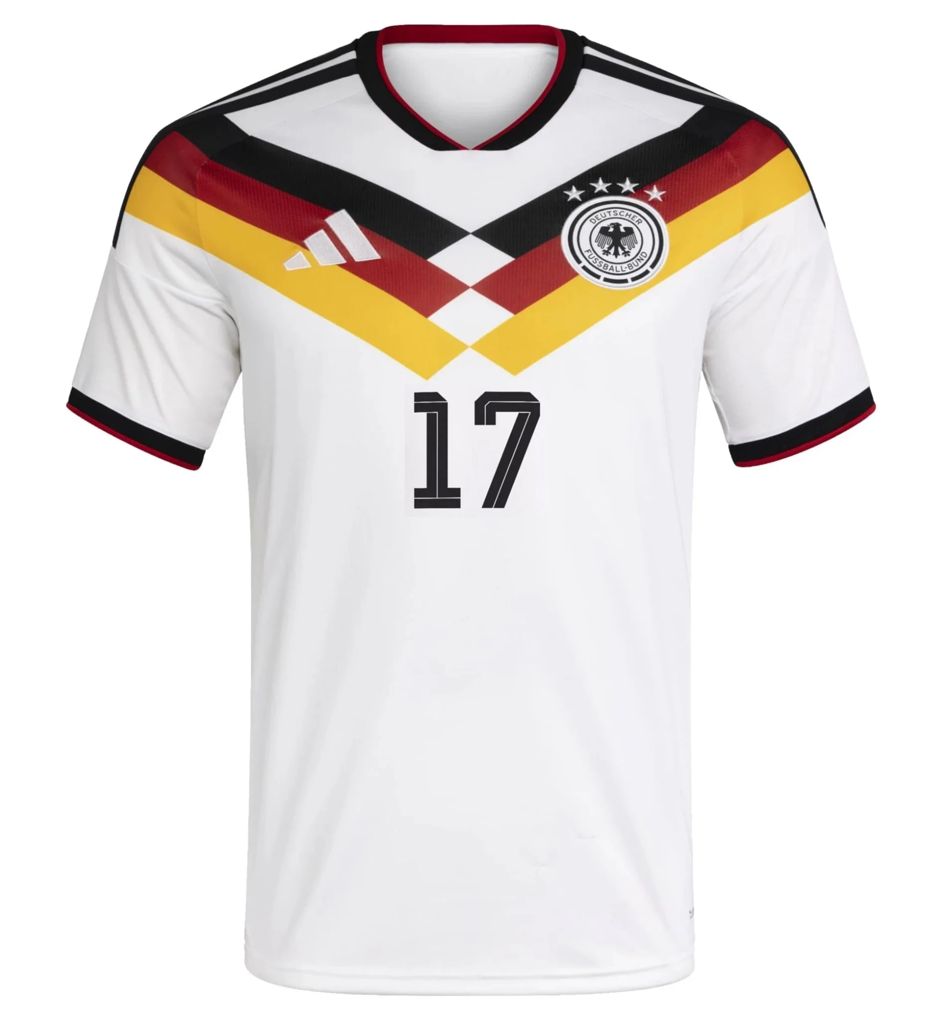 adidas Men's Wirtz Germany Home World Cup Jersey 2026 (White/Black) - Image 2