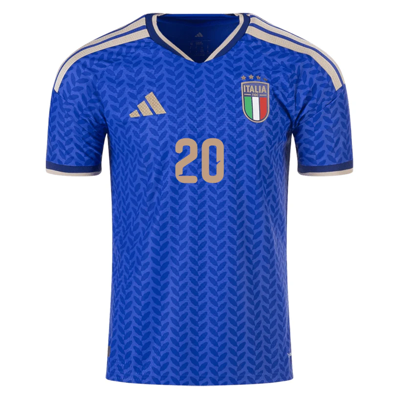 adidas Men's Zaccaghi Italy 2026 Authentic Home Jersey (Bold Blue) - Image 2