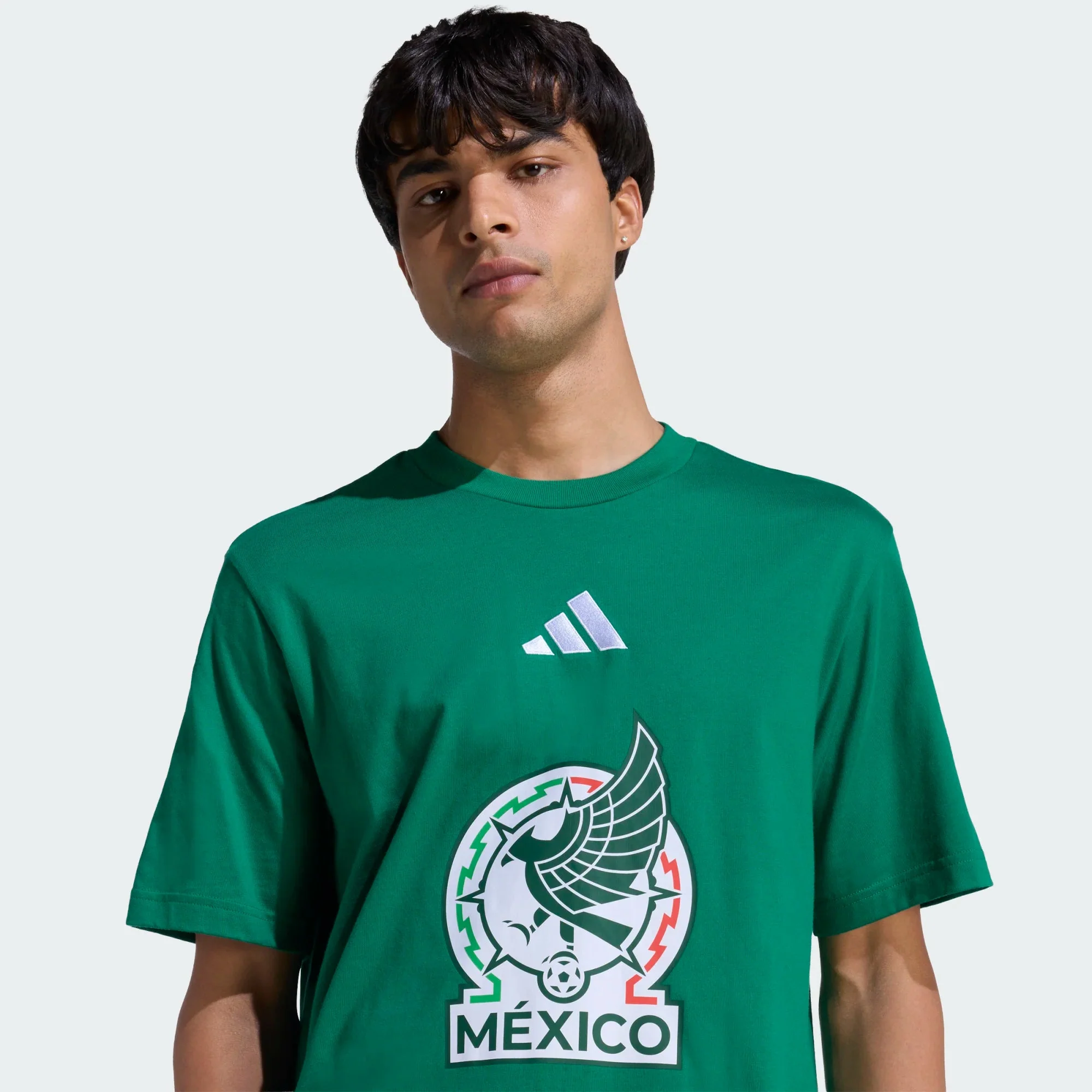 adidas Men's Mexico Logo Crest World Cup T-Shirt (Green) - Image 2