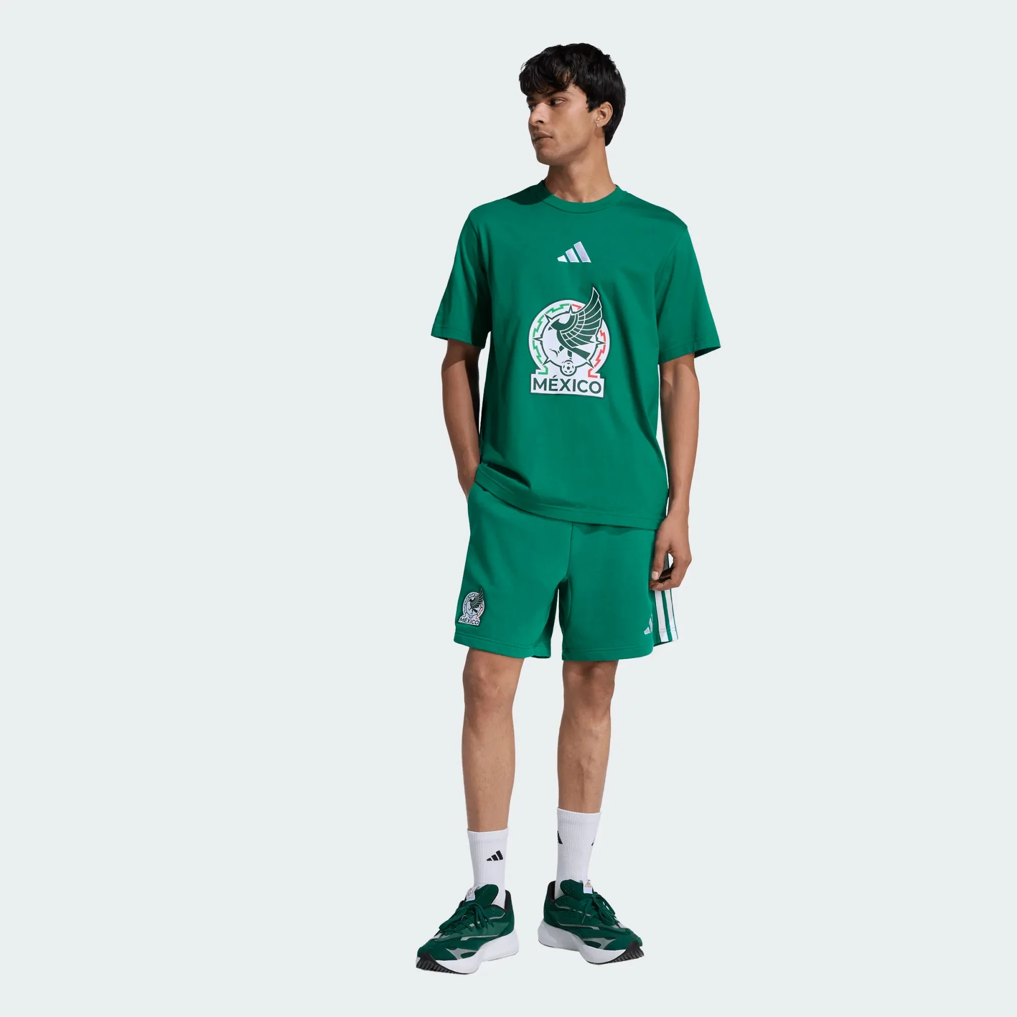 adidas Men's Mexico Logo Crest World Cup T-Shirt (Green) - Image 5