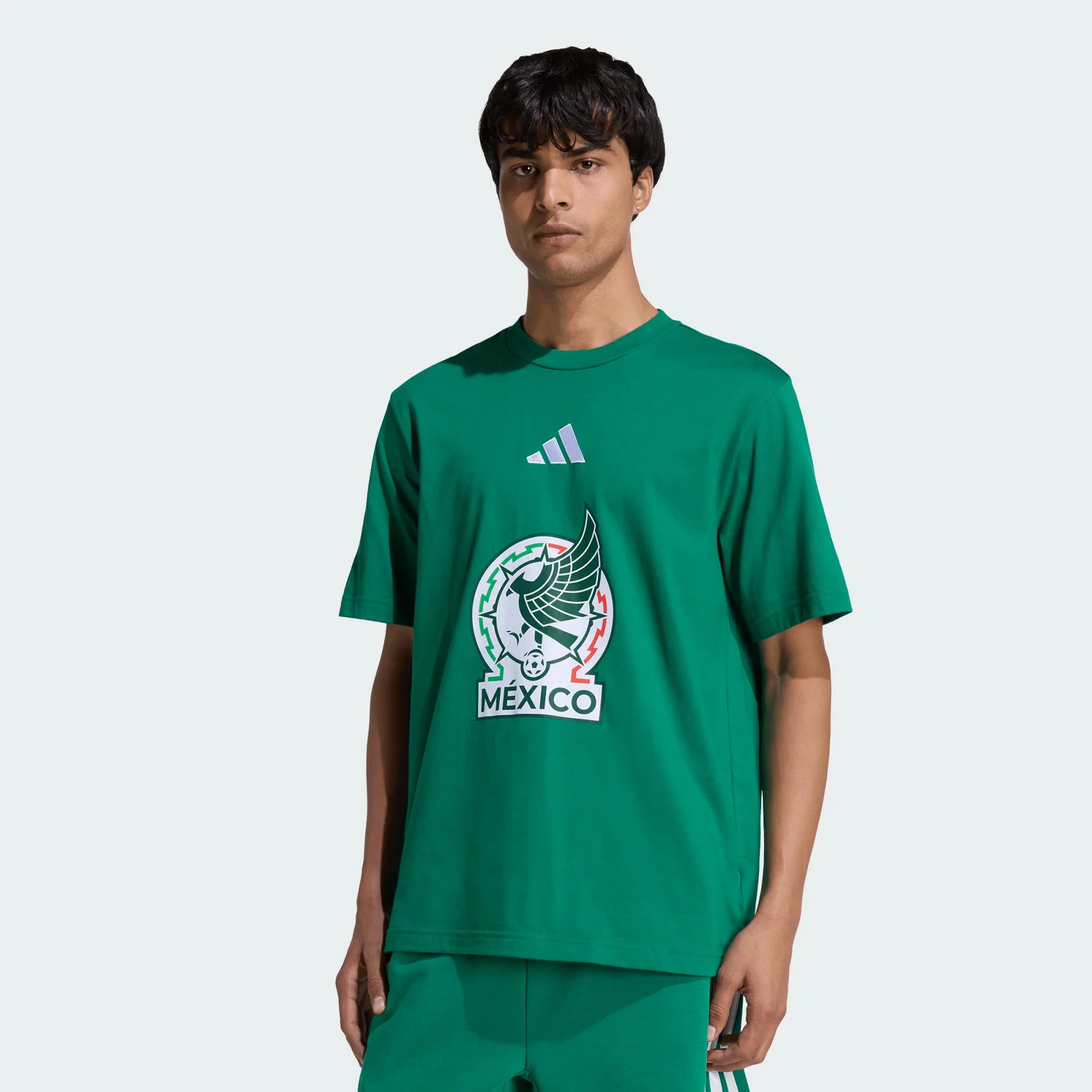 adidas Men's Mexico Logo Crest World Cup T-Shirt (Green) - Image 6