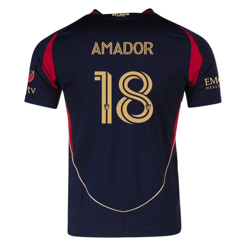 adidas Pedro Amador Atlanta United Authentic Home Jersey w/ MLS Patches 25/26 (Red/Black)