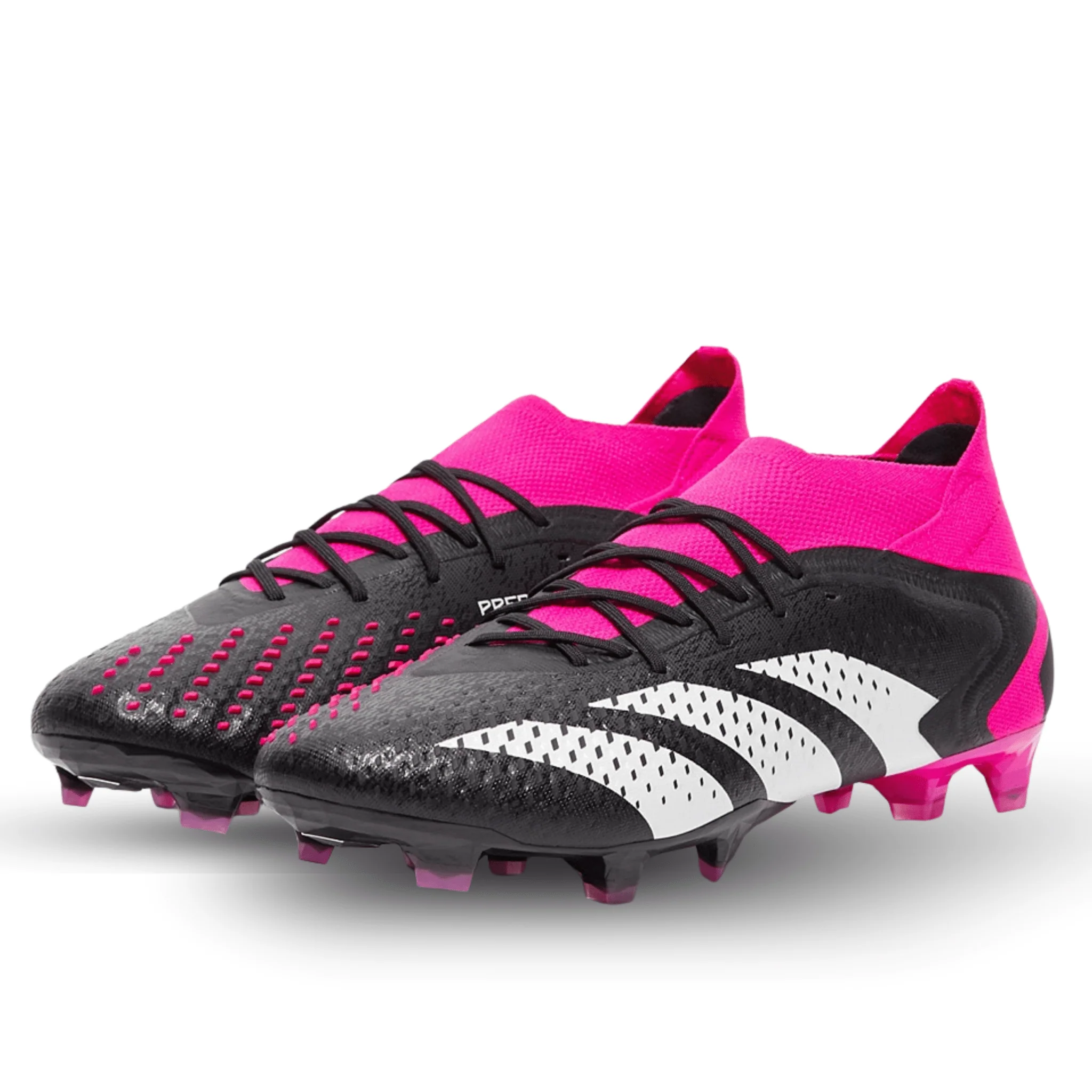 adidas Predator Accuracy.1 Firm Ground Soccer Cleats (Core Black/Team Shock Pink) - Image 3