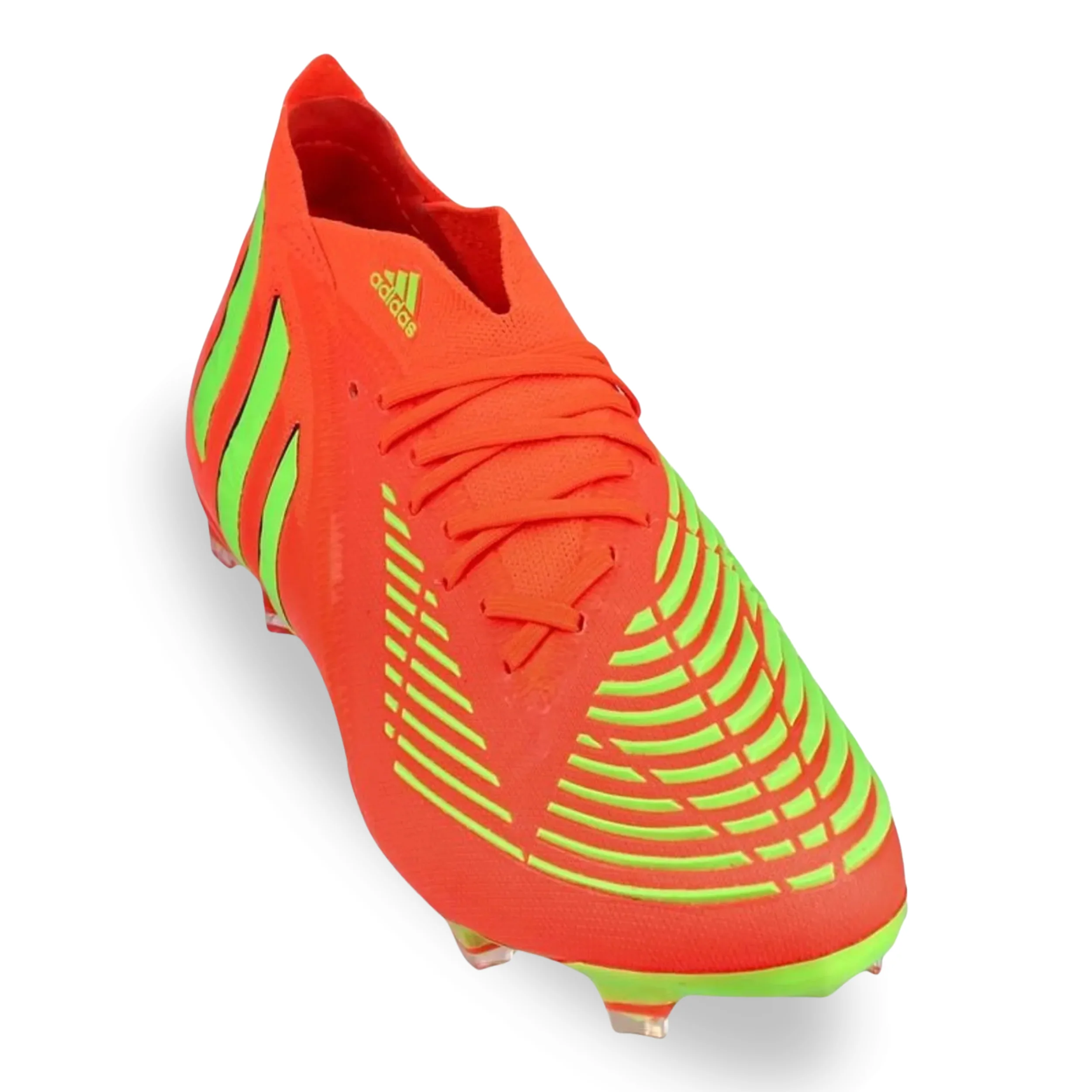 adidas Predator Edge.1 Firm Ground Soccer Cleats (Solar Red/Team Solar Green) - Image 3