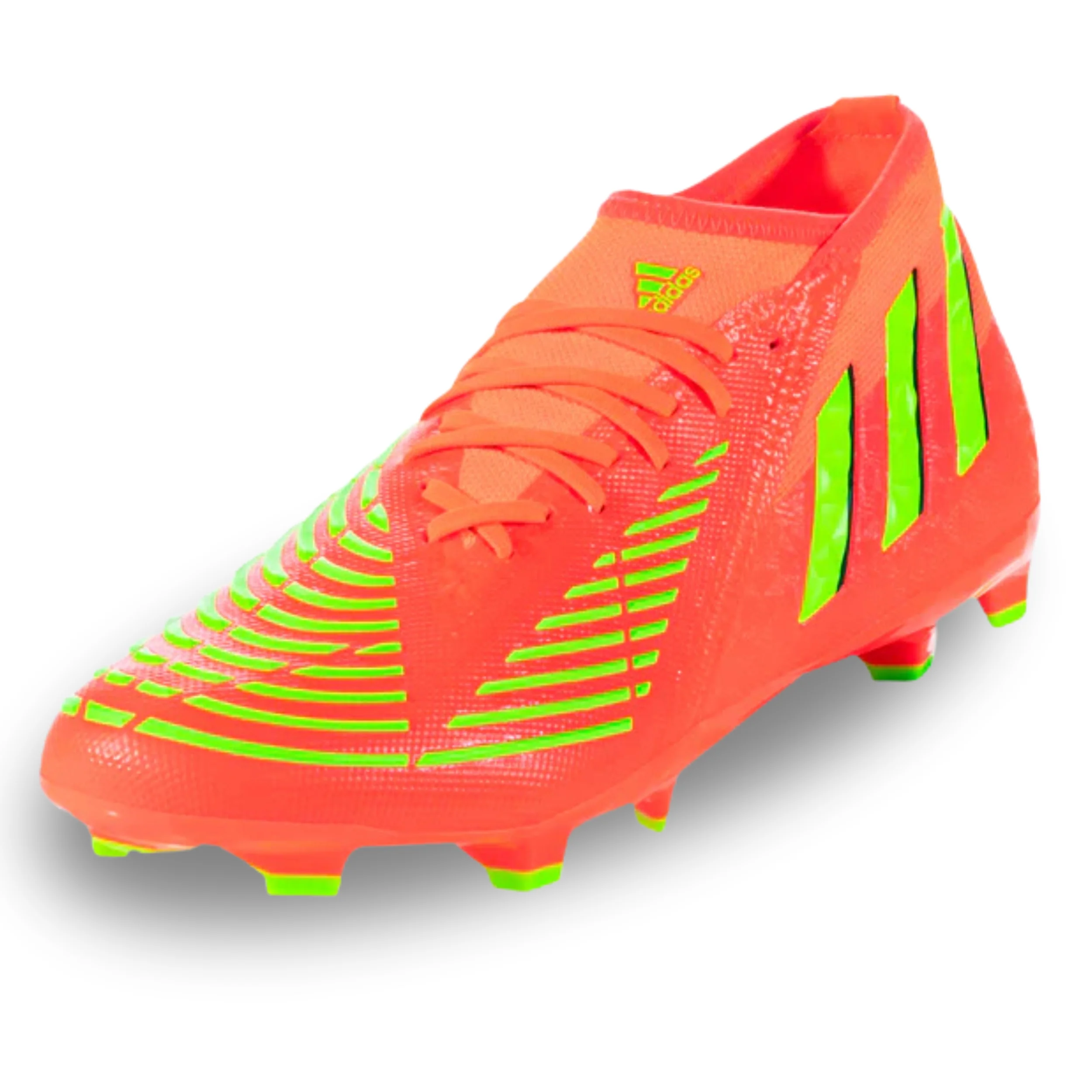 adidas Predator Edge.2 Firm Ground Soccer Cleats (Solar Red/Team Solar Yellow) - Image 4