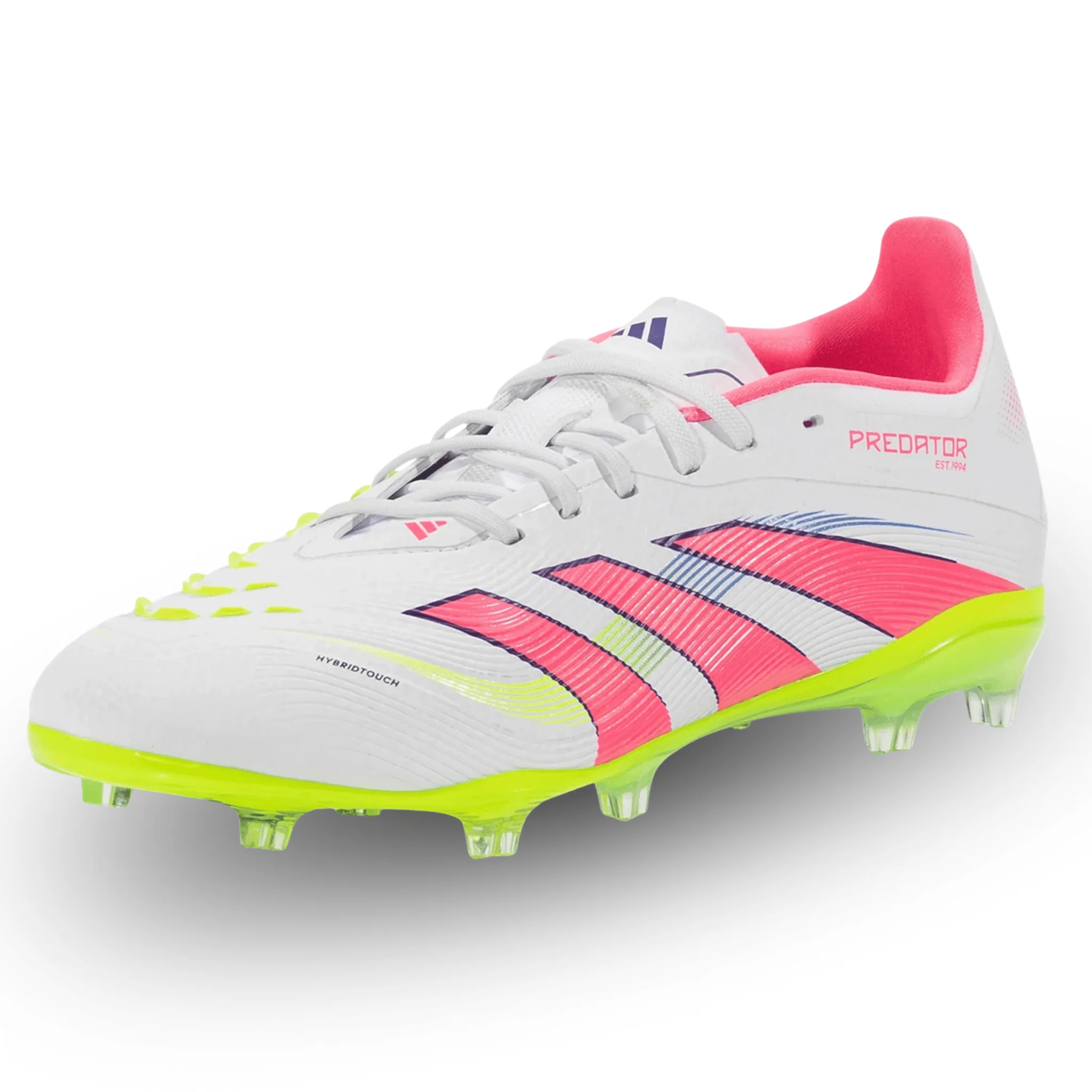 adidas Predator Elite FG J (White/Lucid Pink/Lucid Lemon) - Image 3