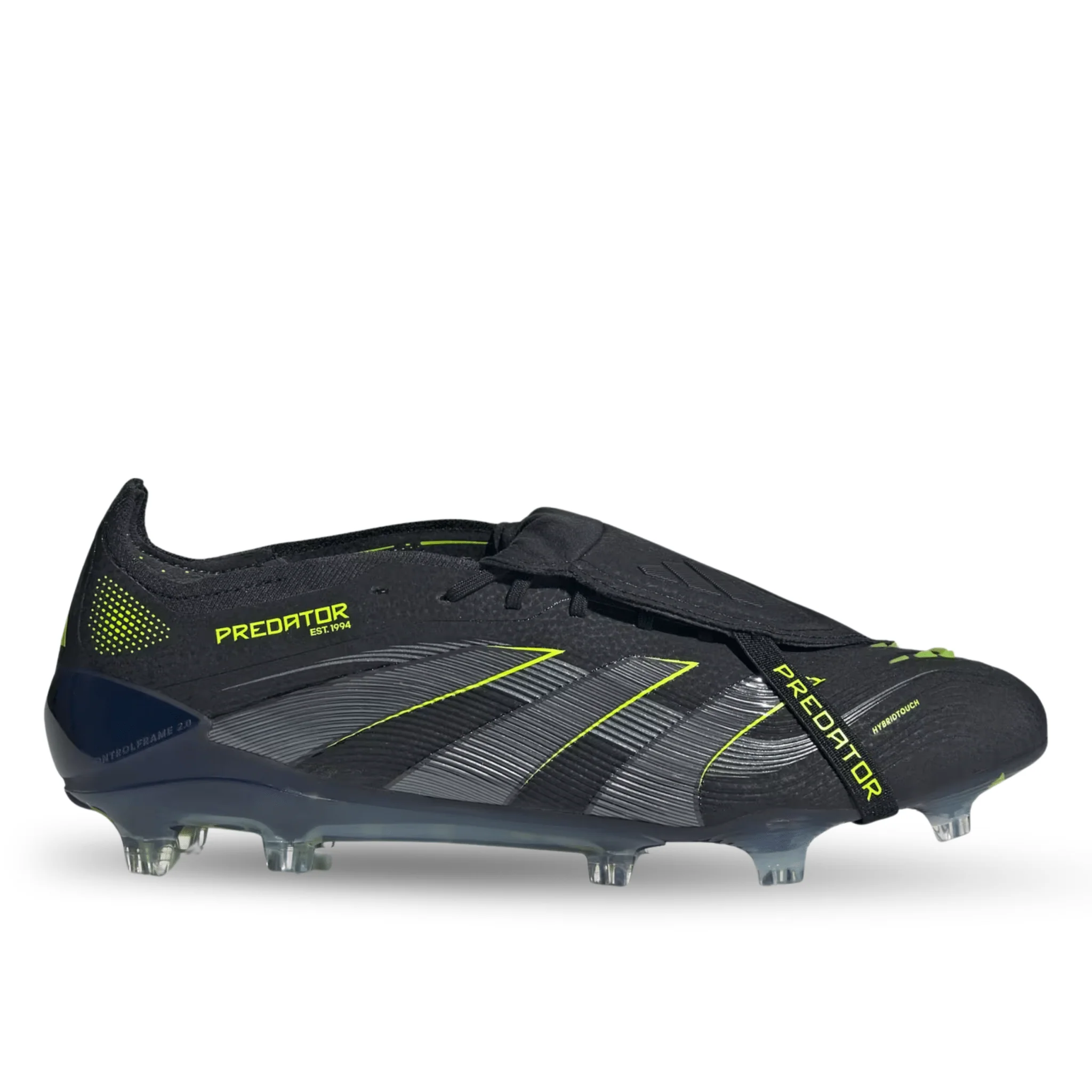 adidas Predator Elite Firm Ground Soccer Cleats (Black/Lucid Lemon) - Image 2