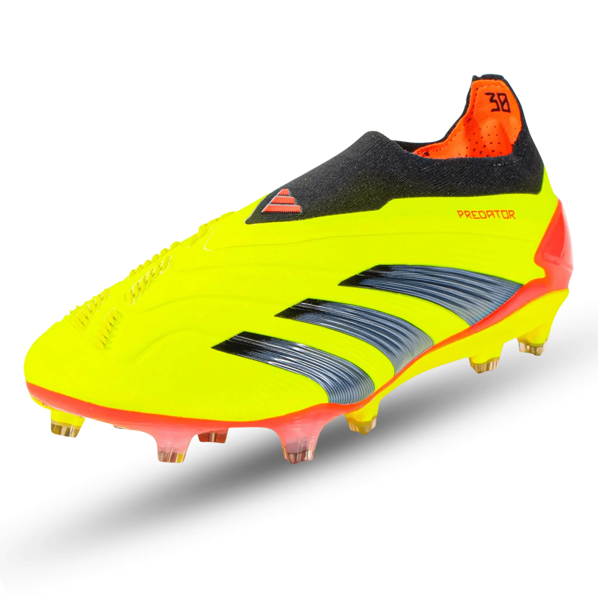 adidas Predator Elite LL FG Soccer Cleats (Solar Yellow/Black/Solar Red) - Image 3