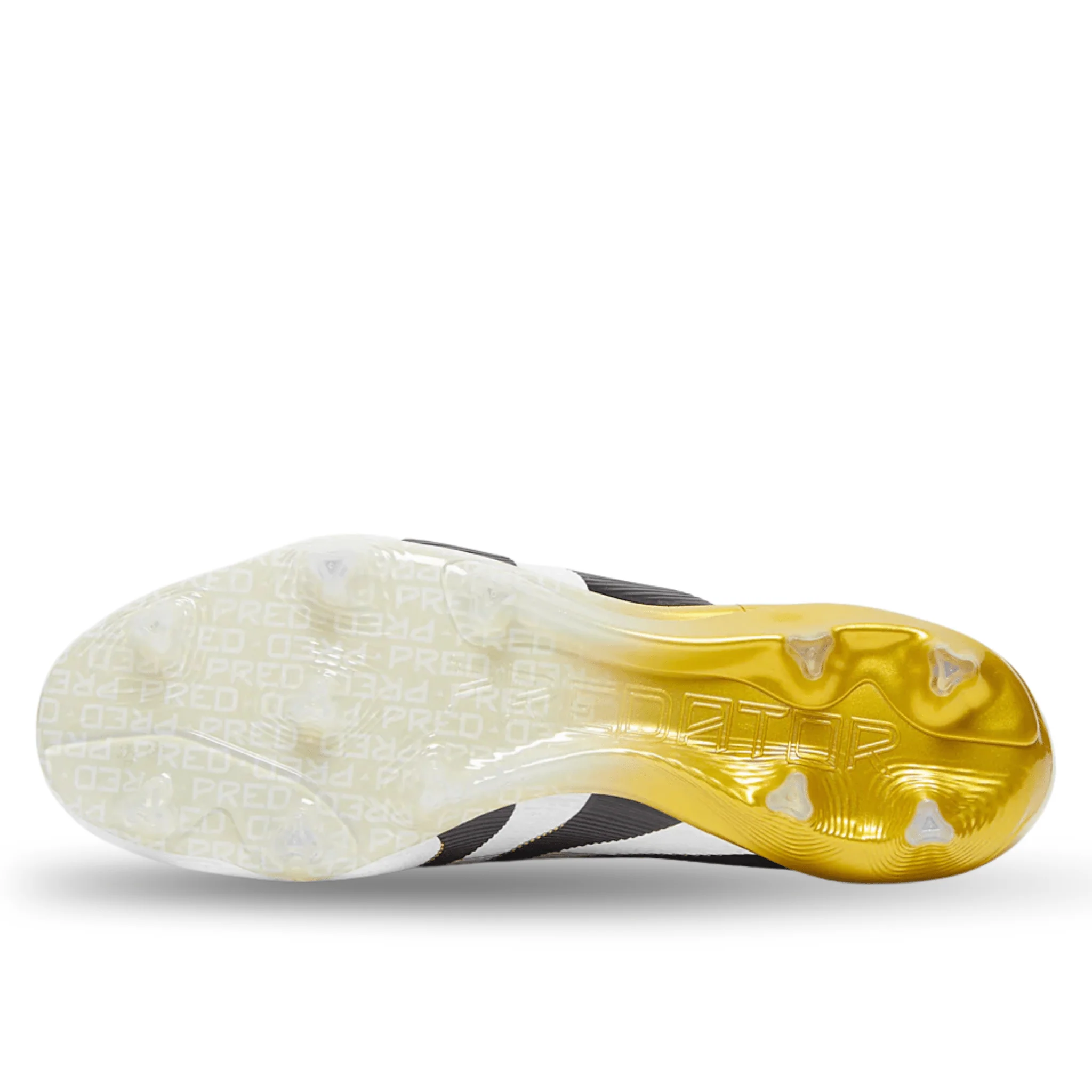 adidas Predator Elite Laceless Firm Ground Soccer Cleats (White/Black/Gold Metallic) - Image 2