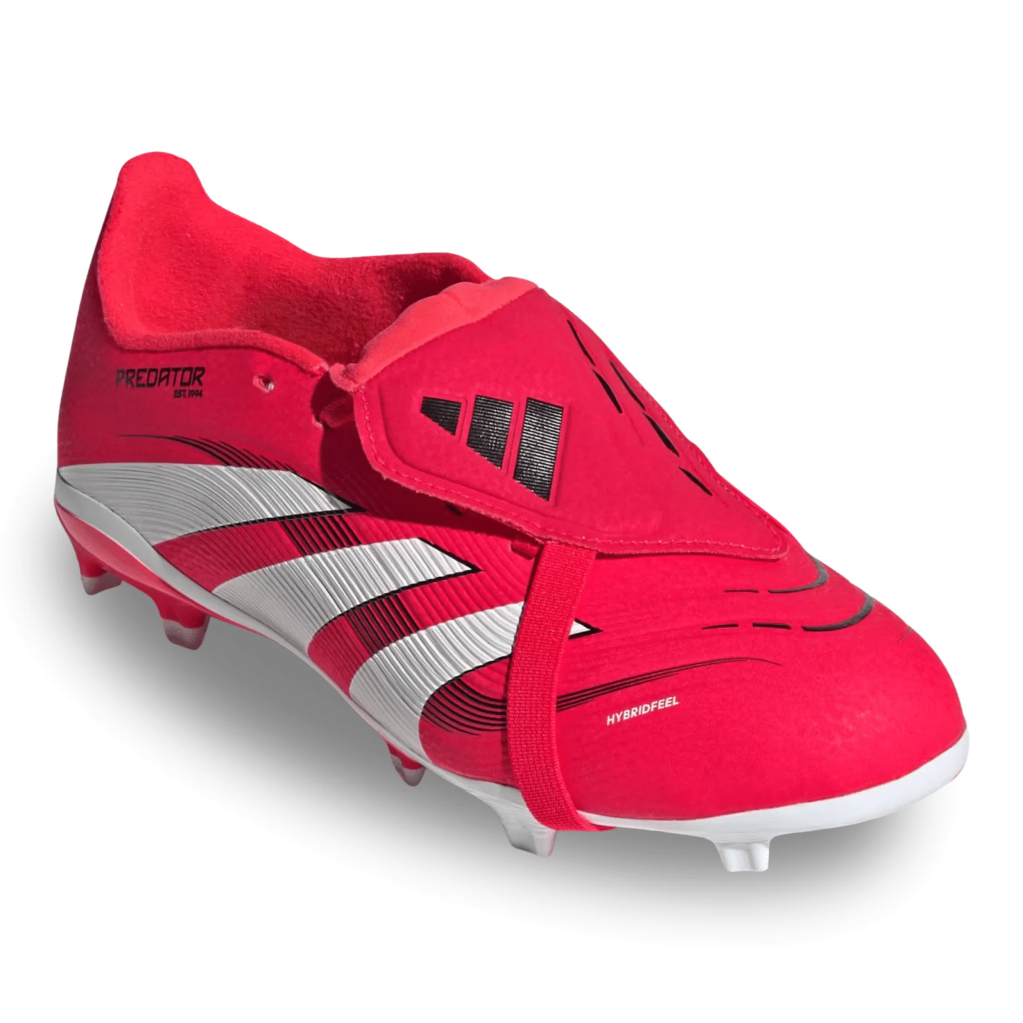 adidas Jr. Predator League FT FG Soccer Cleats (Lucid Red/White/Black) - Image 3