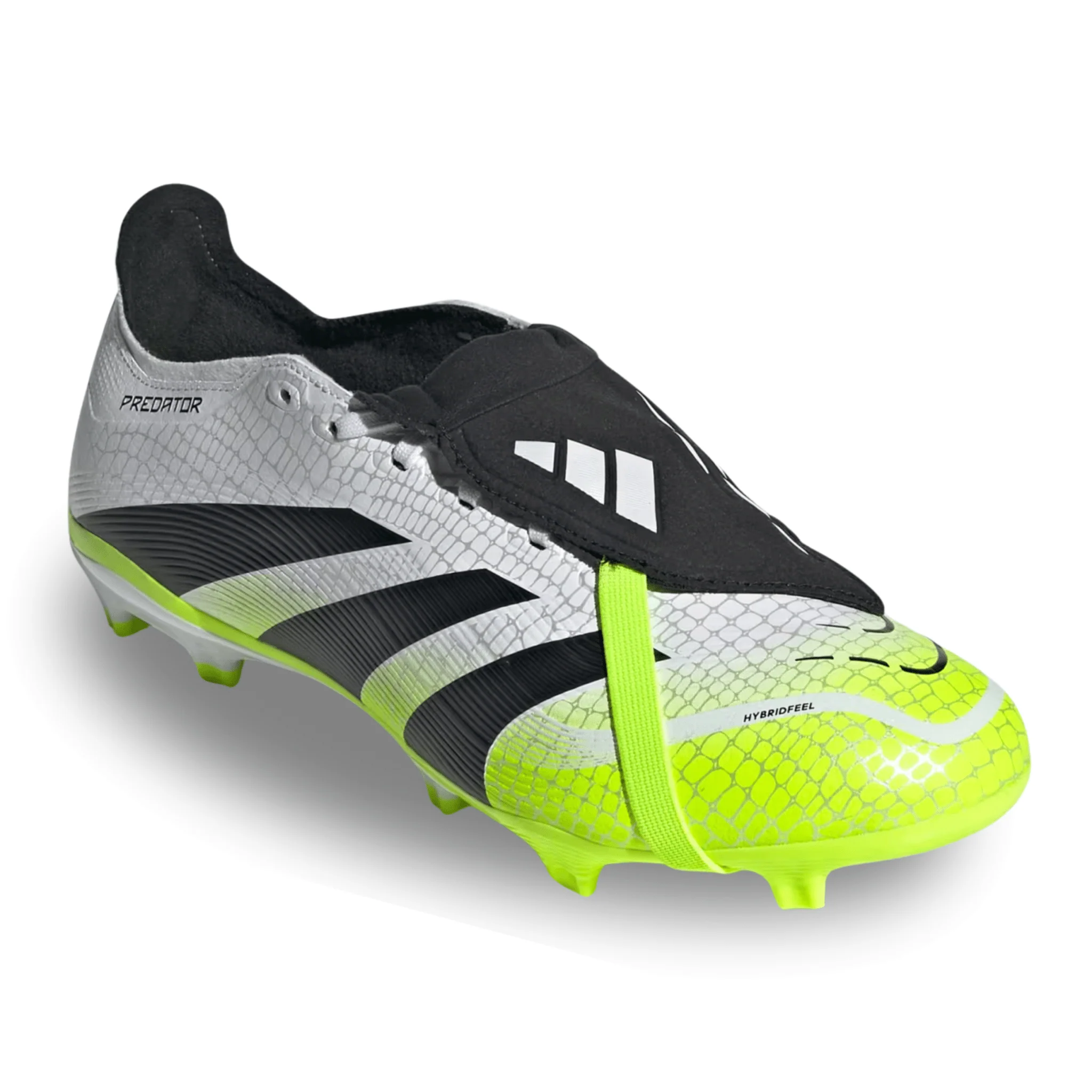 adidas Predator League FT FG/MG Soccer Cleats (White/Lucid Lemon) - Image 3