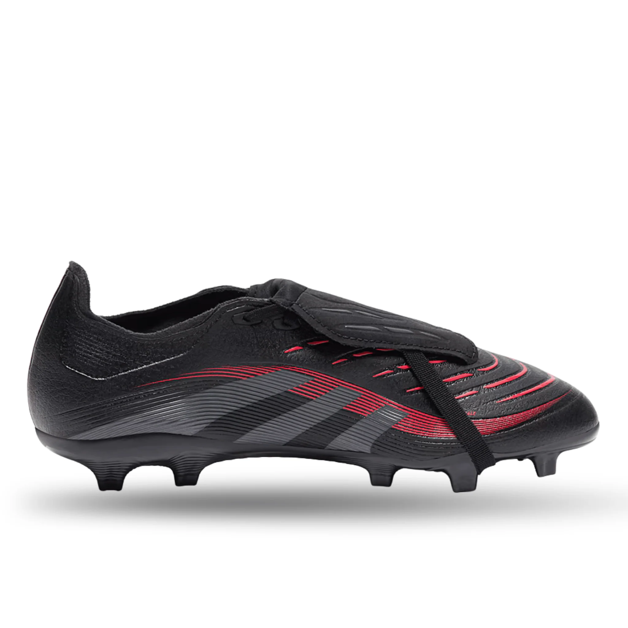adidas Predator League FT FG/MG Soccer Cleats (Black/Grey/Red) - Image 5