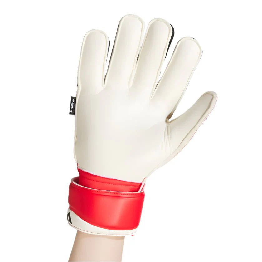 adidas Youth Jr. Predator Match Fingersave Glove J (Black/Lucid Red) - Image 5