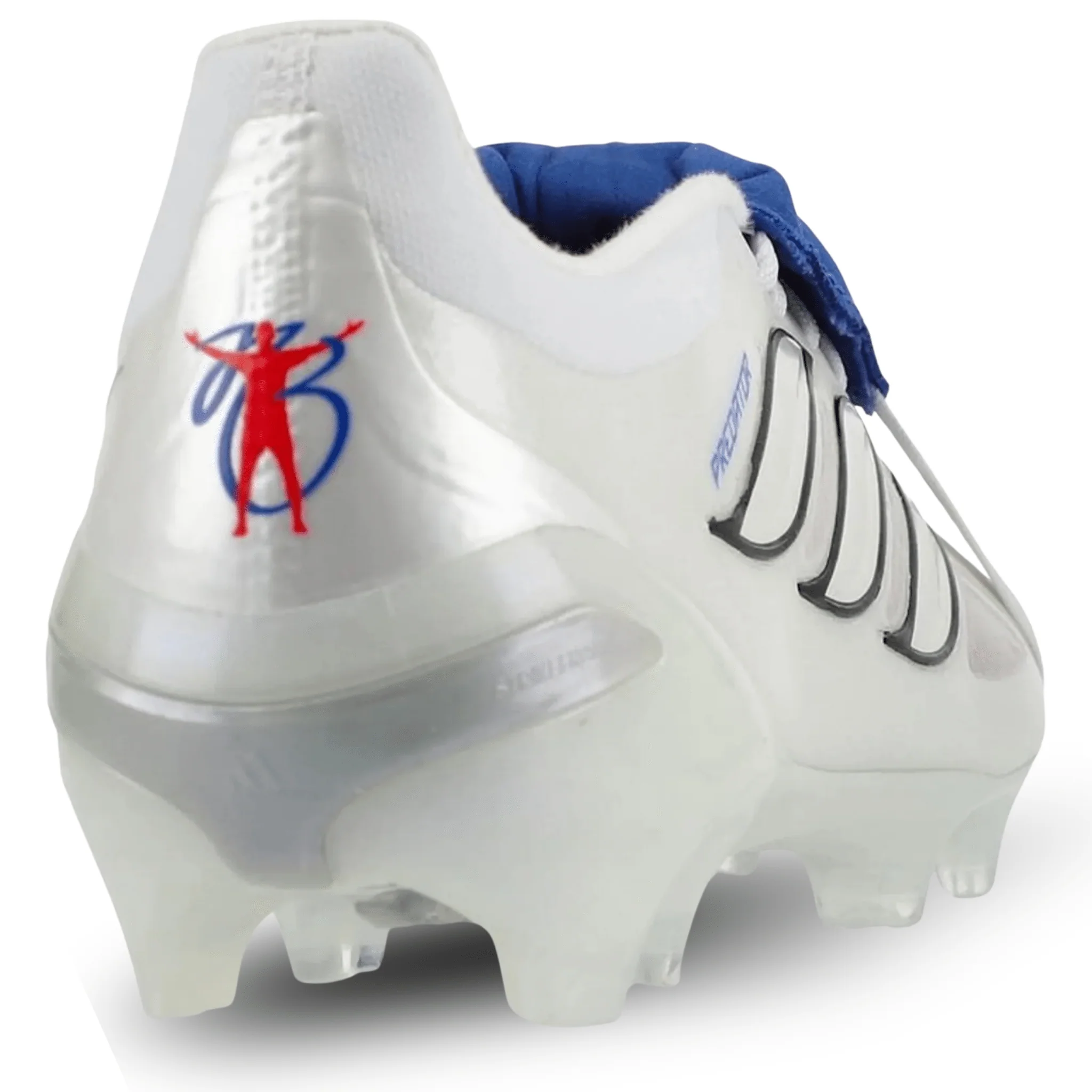 adidas Predator Pro FT FG Soccer Cleats – White/Zero Metallic/Royal Blue - Image 4