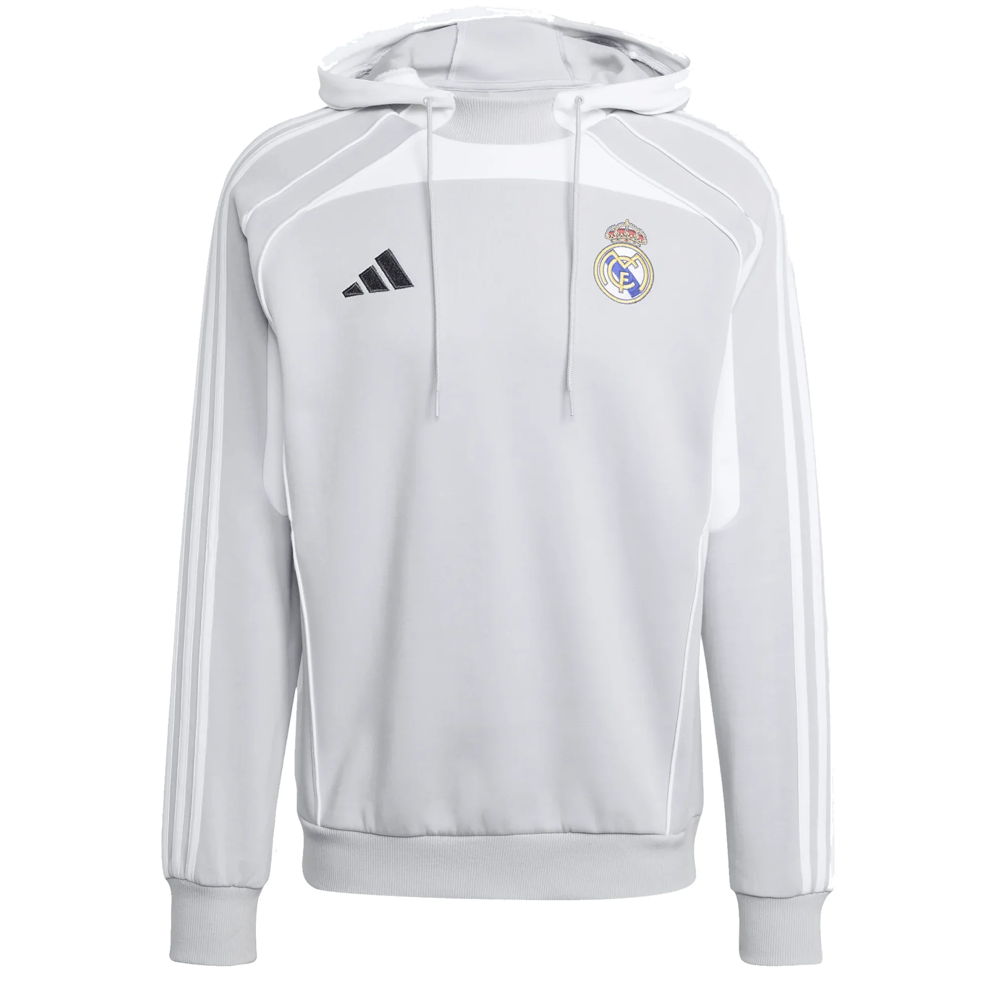 adidas Real Madrid 25/26 UBP Travel Hoodie (Light Solid Grey/White) - Image 5