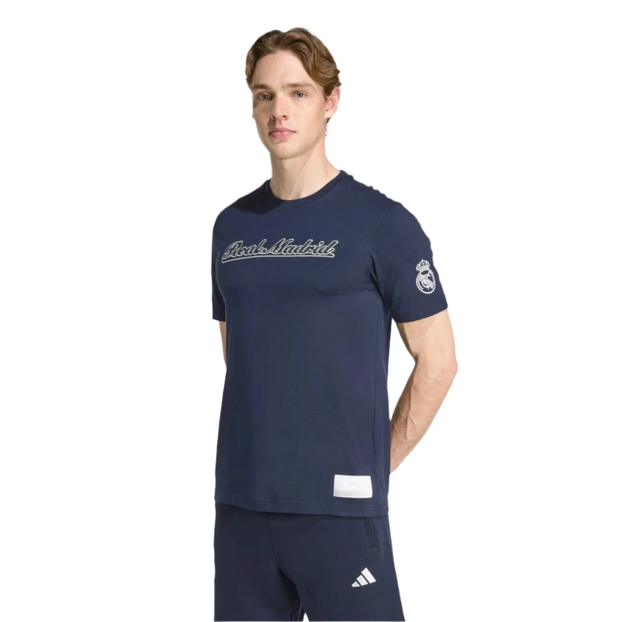 adidas Men's Real Madrid US Pack T-Shirt (Legend Ink/White) - Image 2