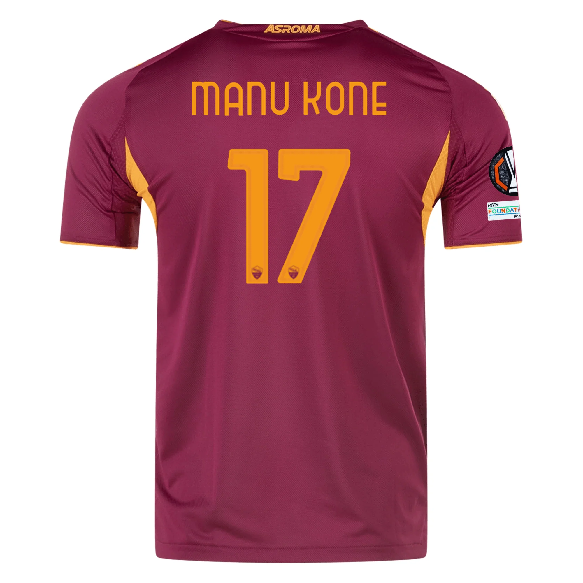 adidas Roma Authentic Manu Koné Home Jersey w/ Europa League Patches 25/26 (Burgundy)