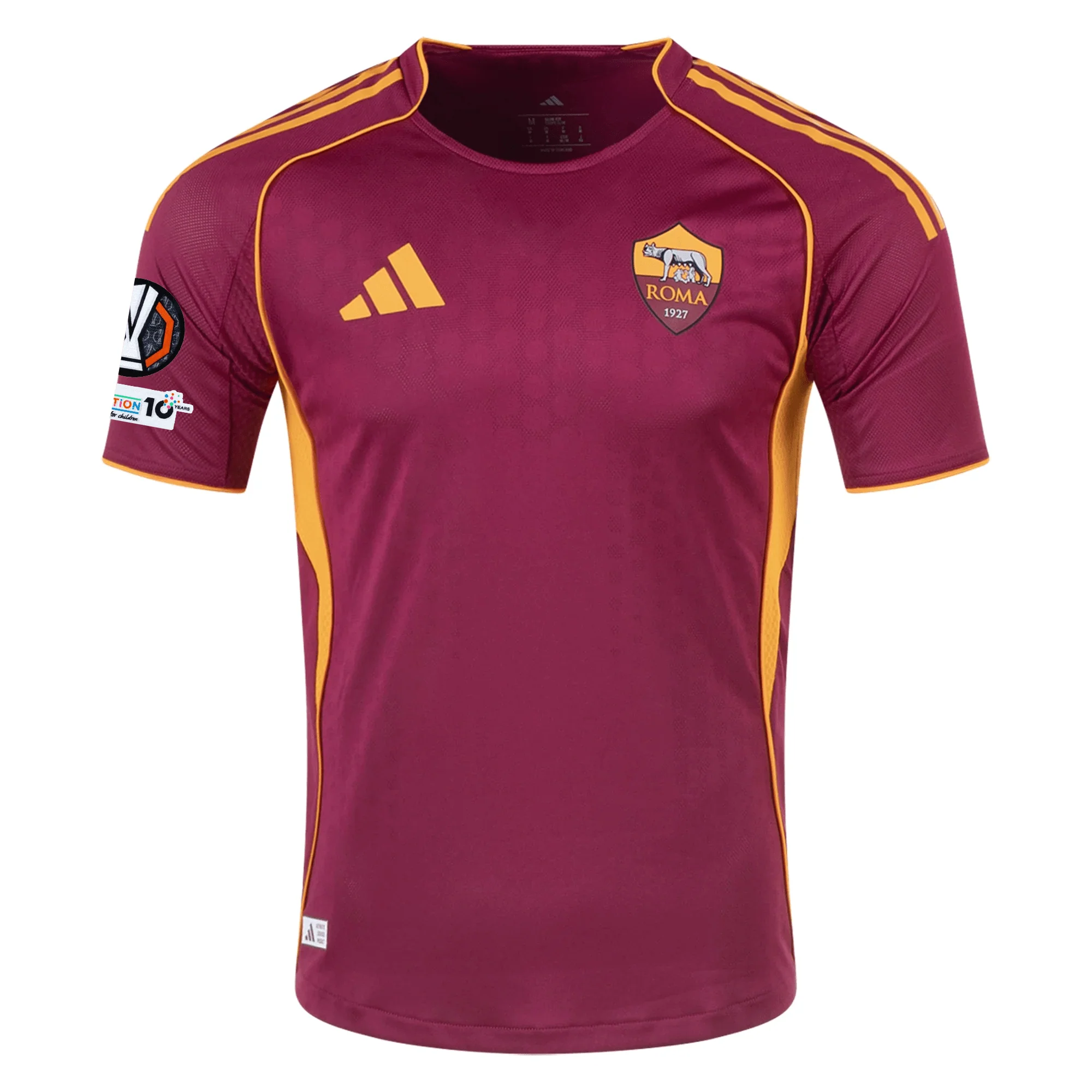 adidas Roma Authentic Evan Ferguson Home Jersey w/ Europa League Patches 25/26 (Burgundy) - Image 2