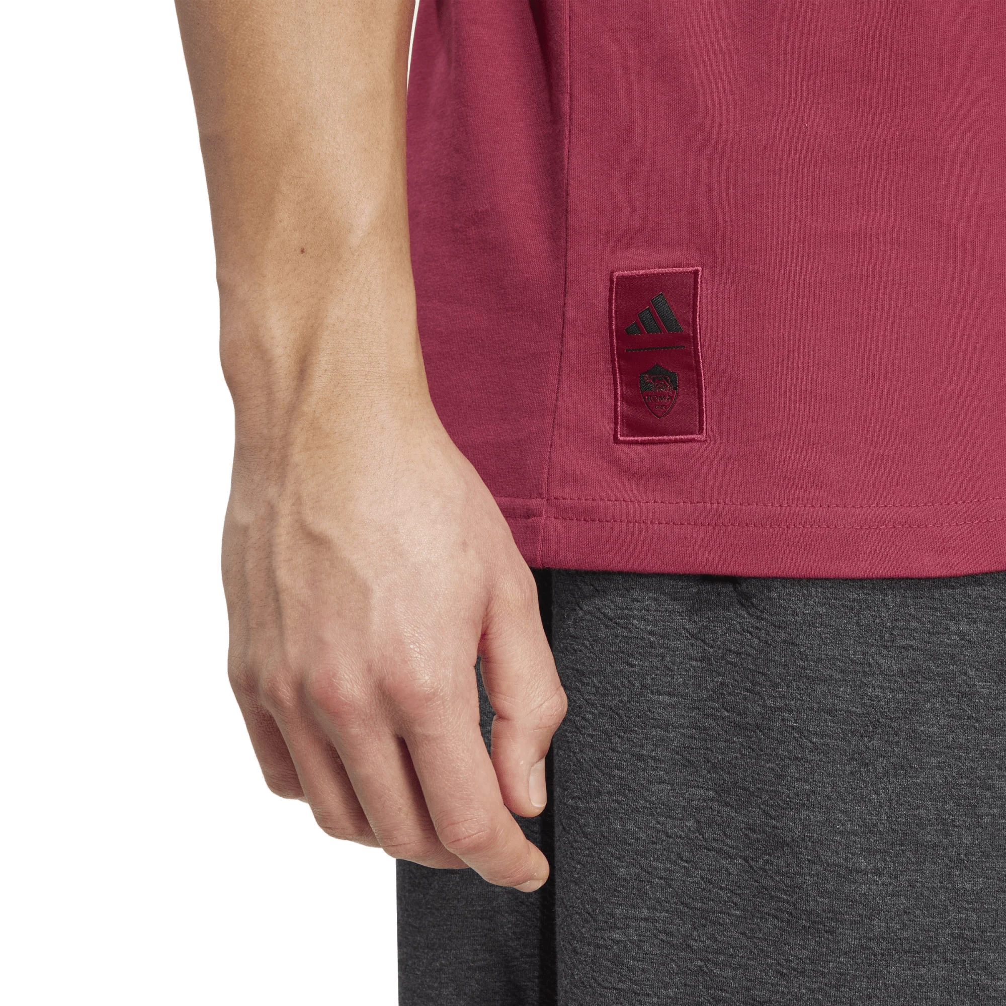 adidas Mens Roma Season Graphic T-Shirt (Legend Burgundy/Black) - Image 5
