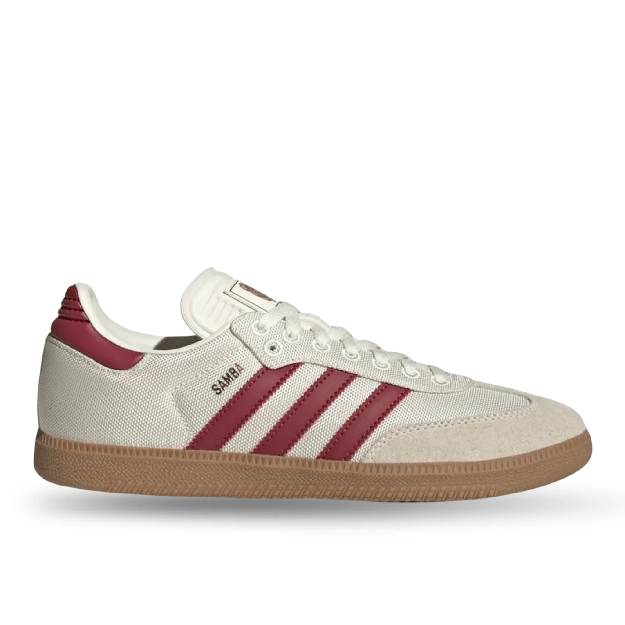 adidas Samba Bayern Munich Indoor Shoes (Off White/Maroon/Gold Metallic) - Image 2