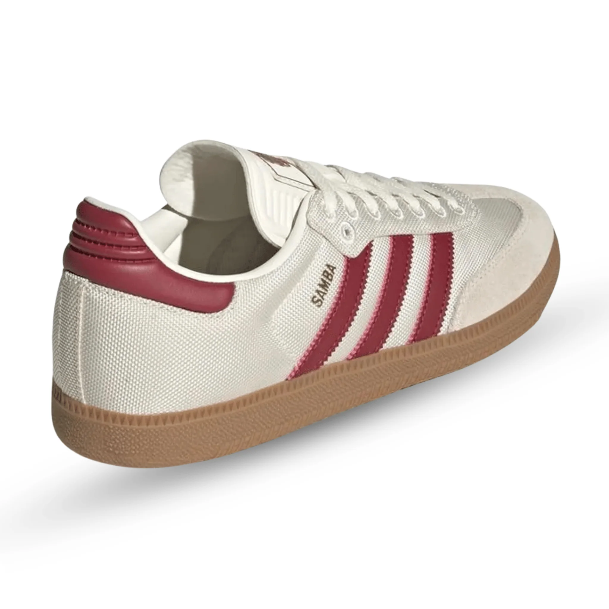 adidas Samba Bayern Munich Indoor Shoes (Off White/Maroon/Gold Metallic) - Image 4