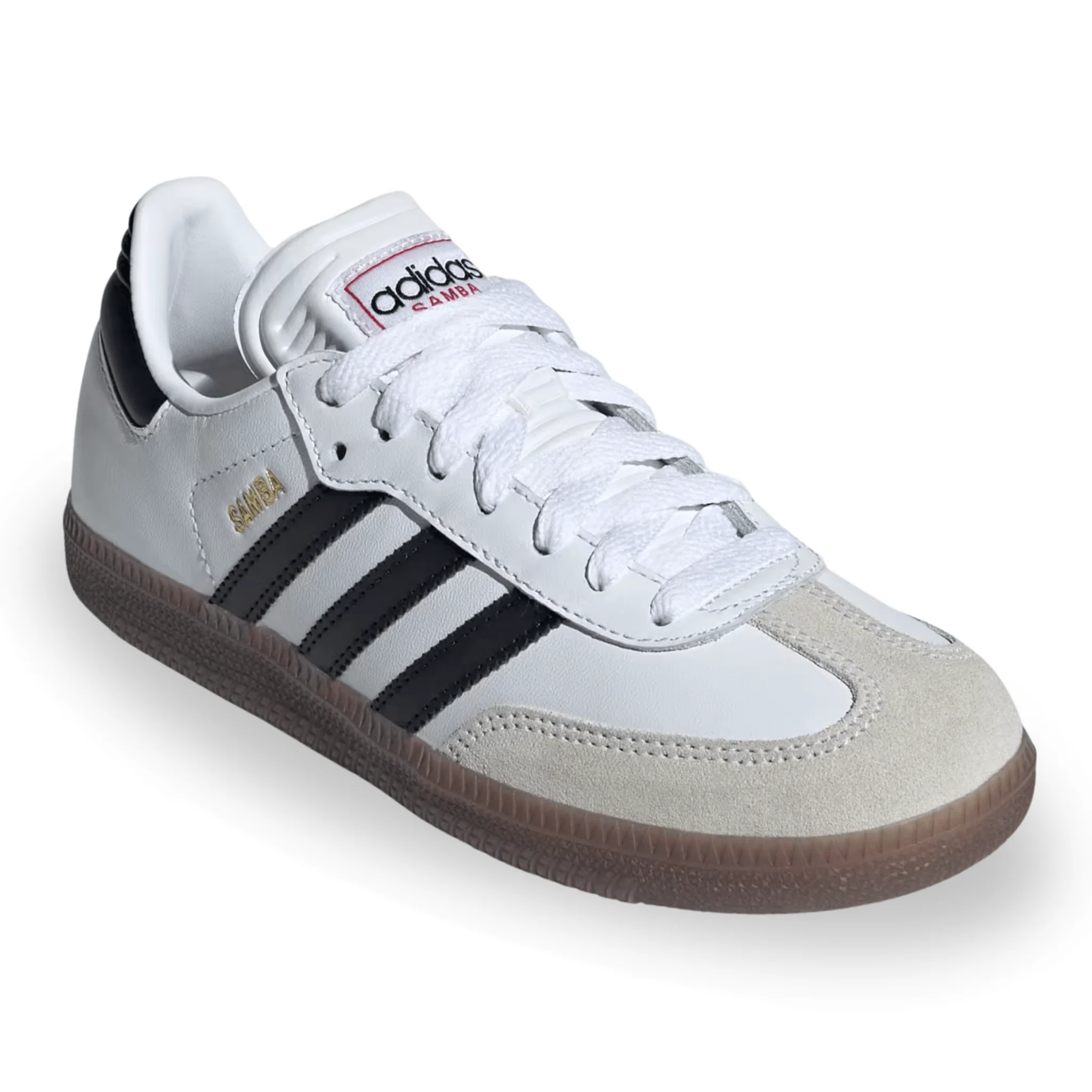 adidas Youth Jr. Samba Soccer Shoes (White/Black) - Image 3