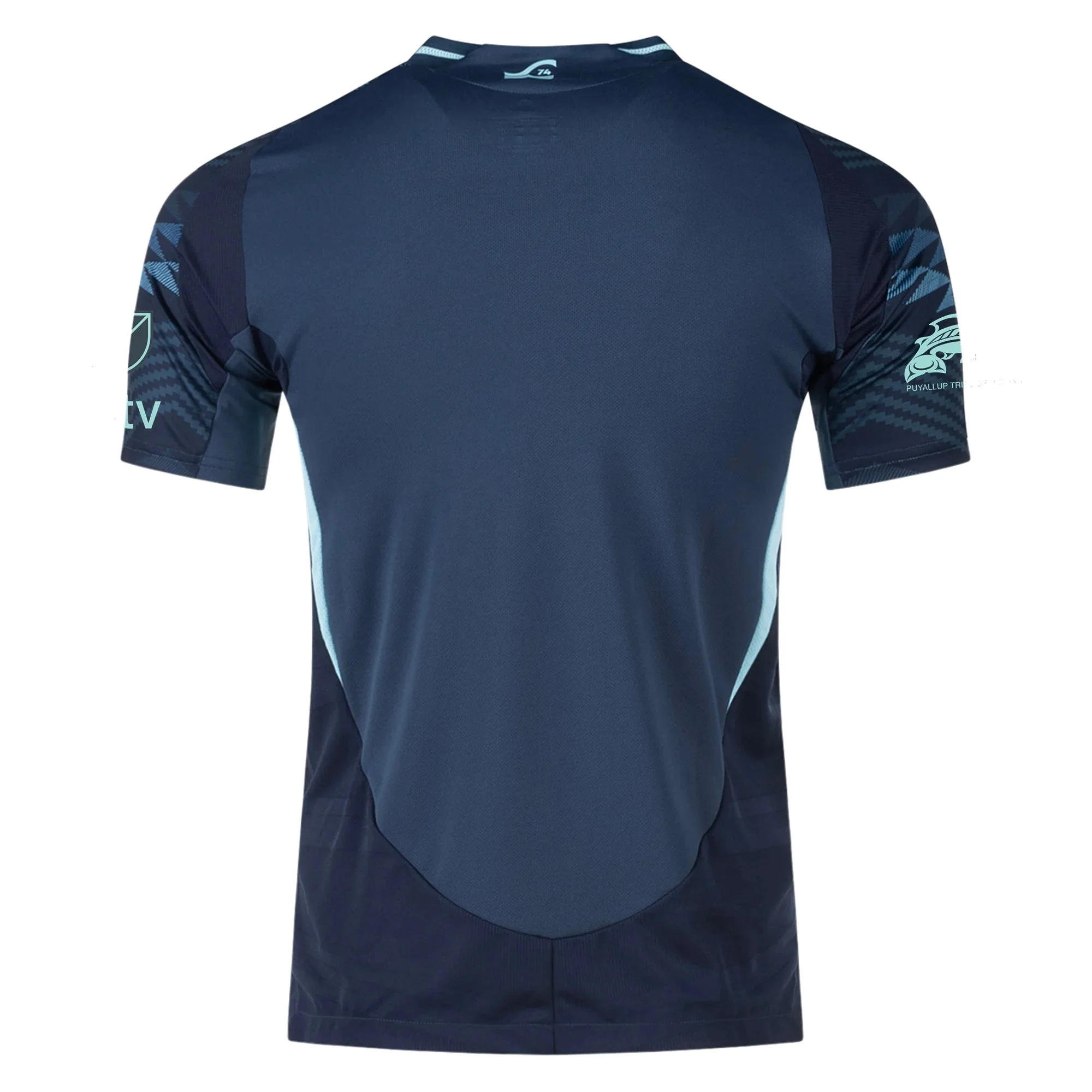 adidas Seattle Sounders Authentic Away Jersey 25/26 w/ MLS Patches & Sponsor (Aura Ink) - Image 2