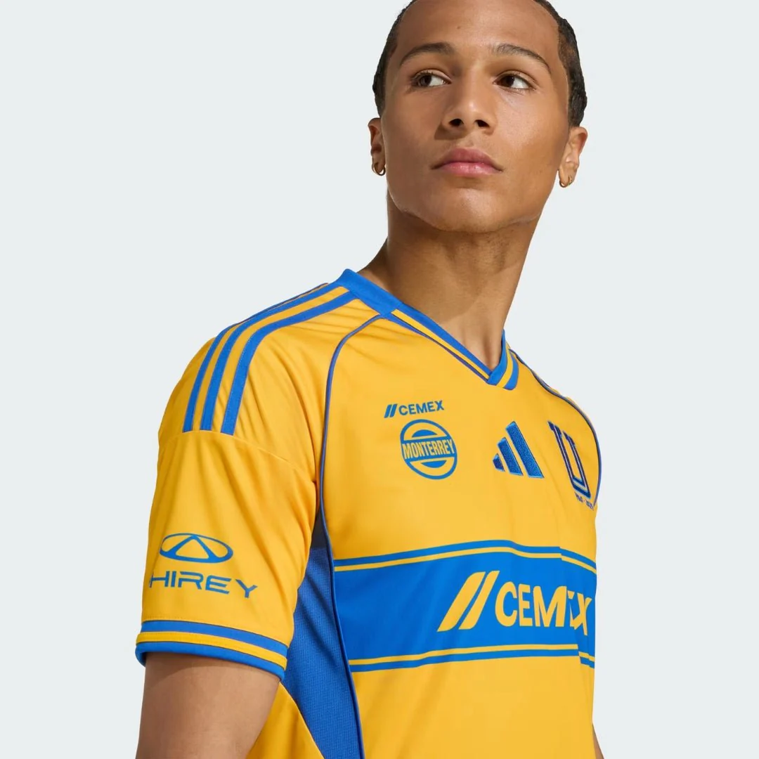 adidas Tigres UANL 25/26 Home Jersey (Gold/Blue) - Image 5