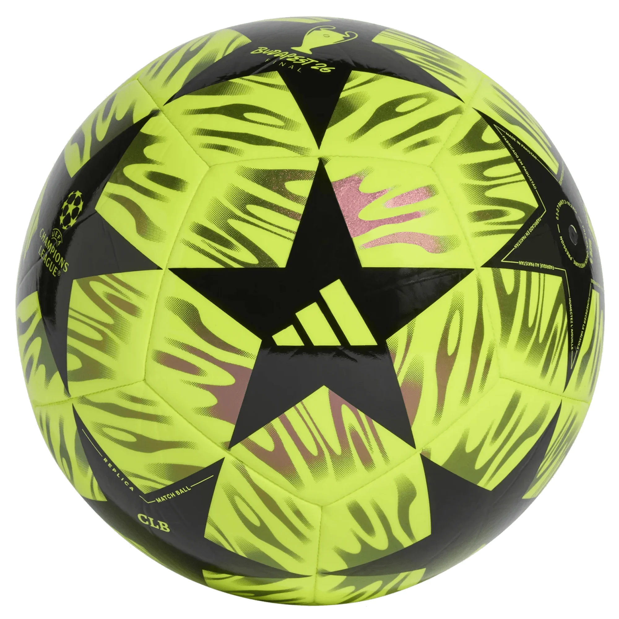 adidas UCL Club Final Ball 25/26 (Solar Yellow/Black) - Image 2