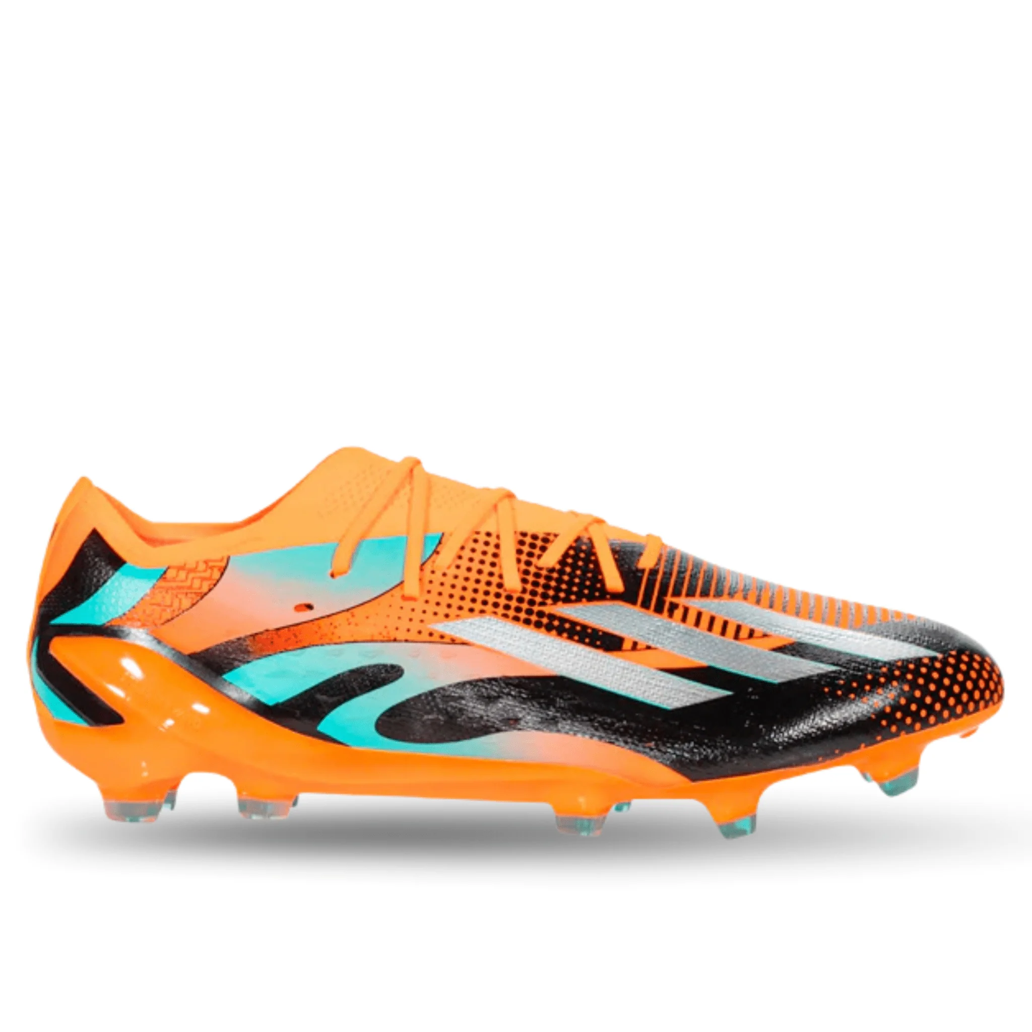 adidas X Speedportal Messi.1 Firm Ground Soccer Cleats (Team Solar Orange/Metallic Silver) - Image 2