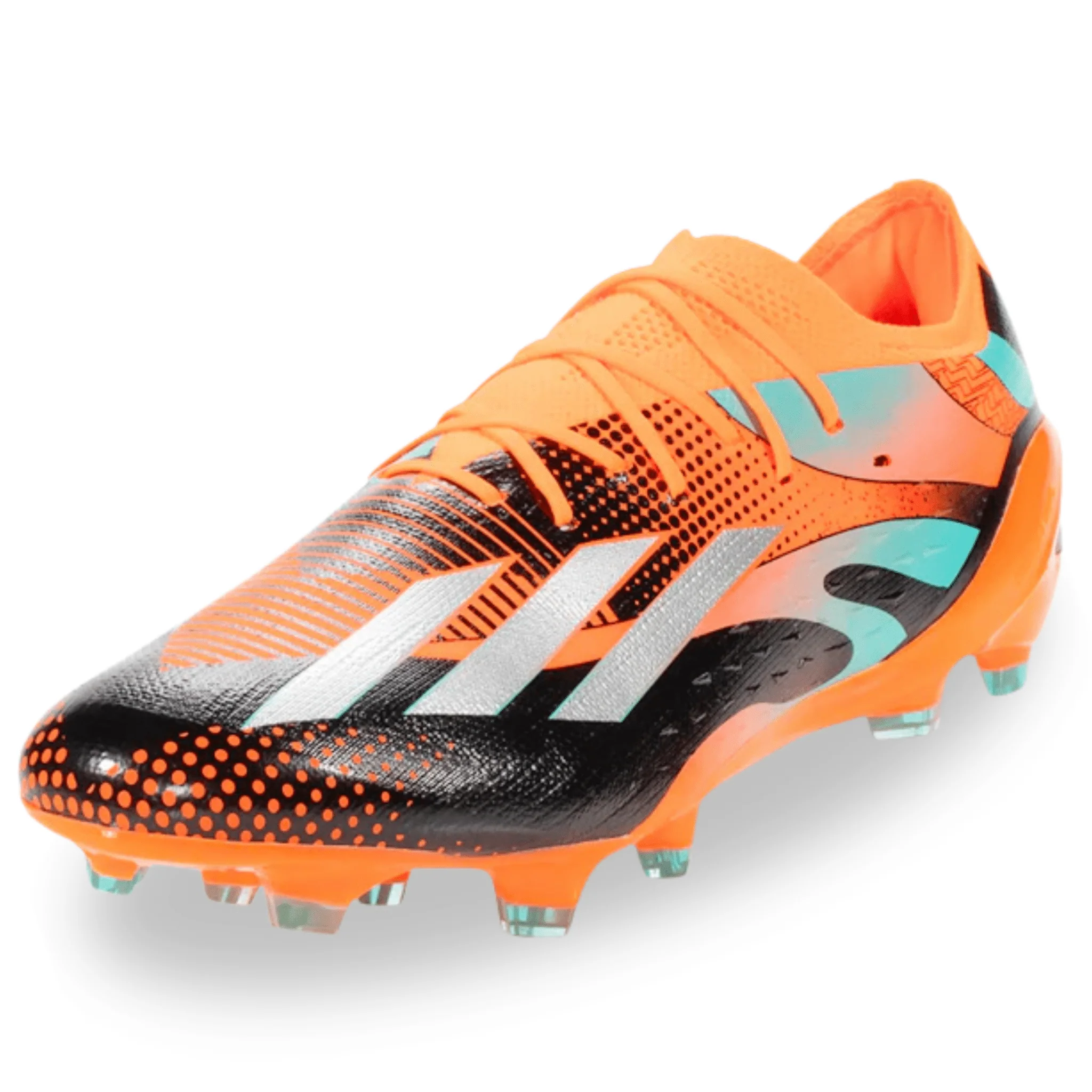 adidas X Speedportal Messi.1 Firm Ground Soccer Cleats (Team Solar Orange/Metallic Silver) - Image 3